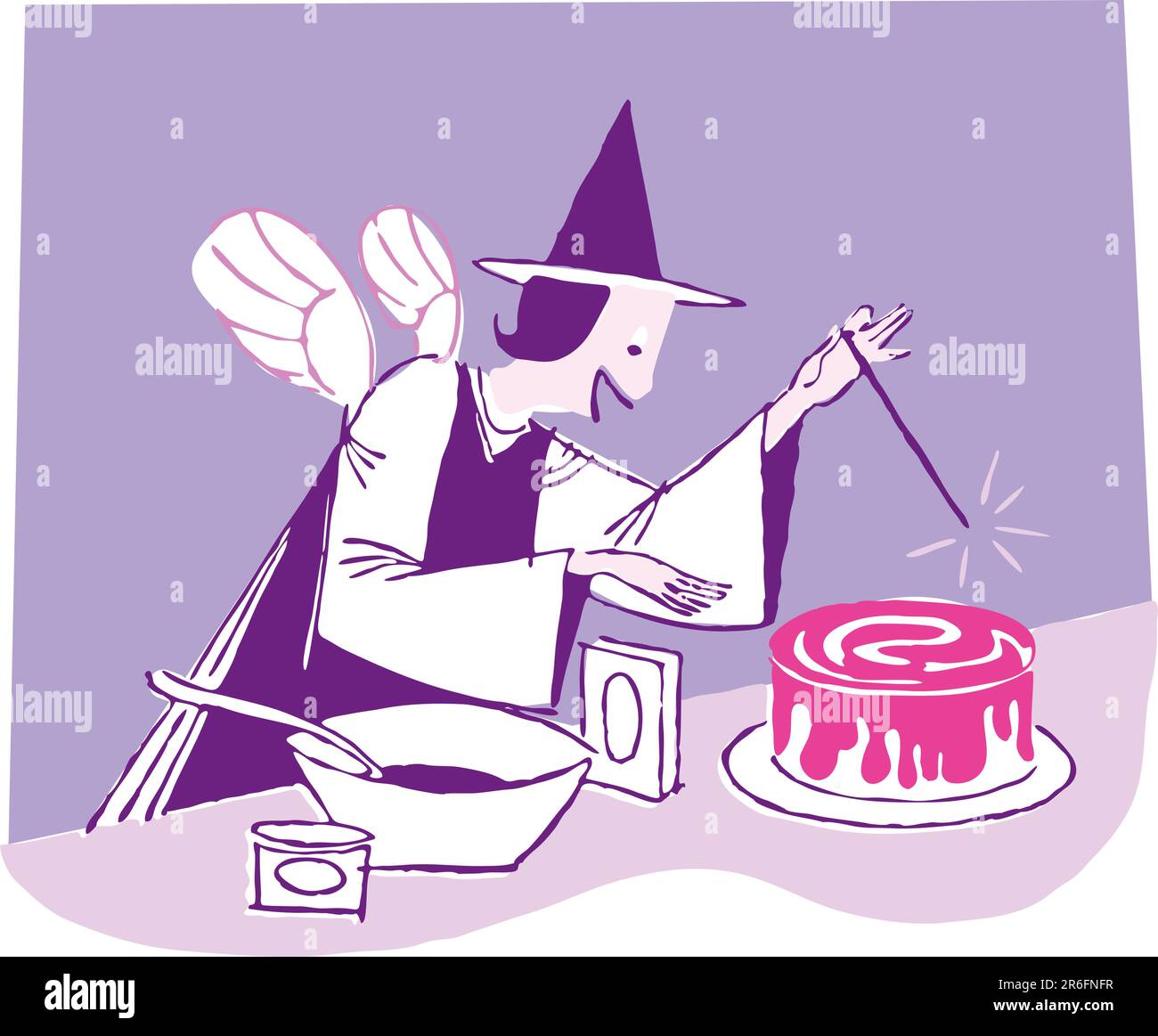 An illustration of a woman cooking/baking. Vector cartoon Stock Vector ...
