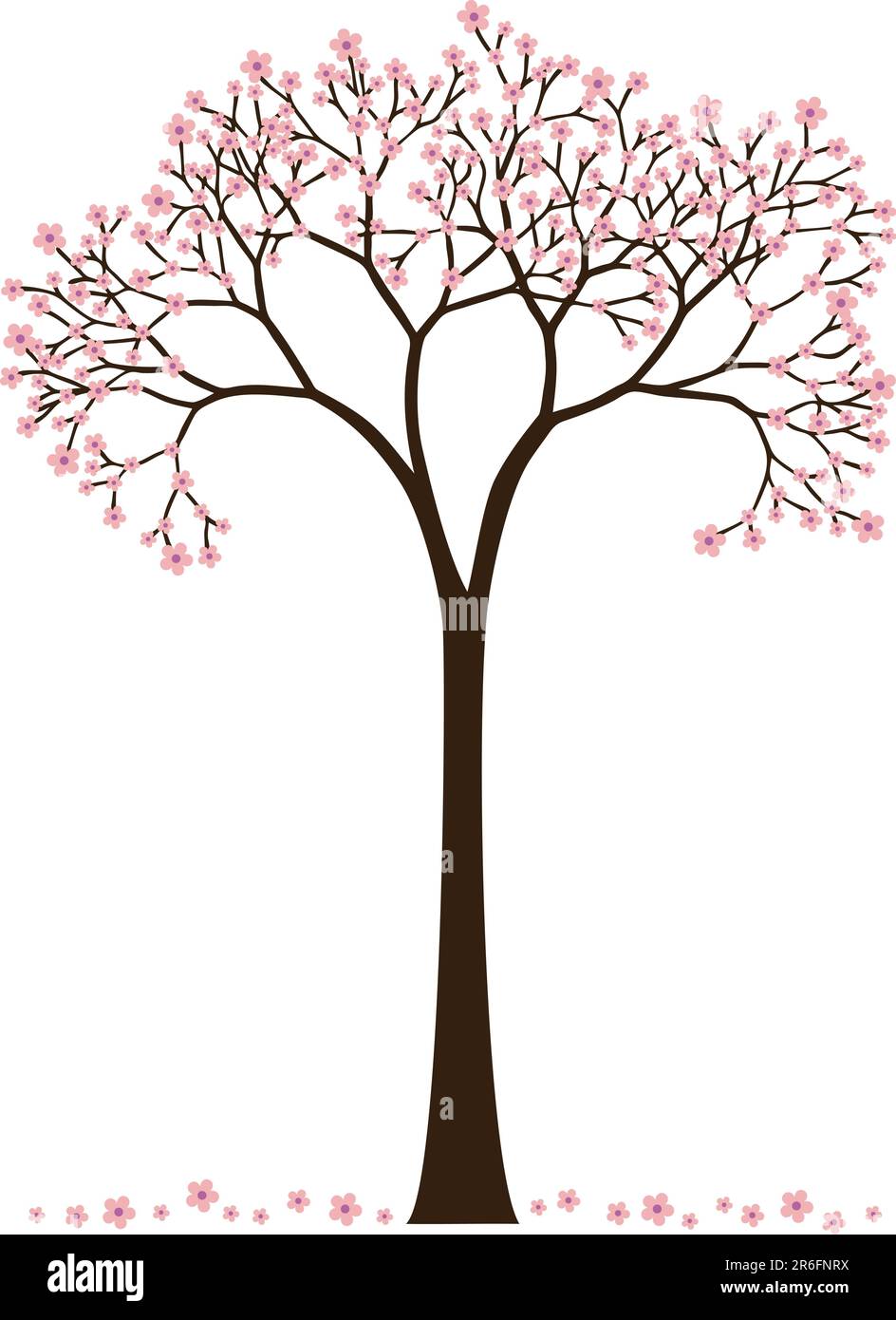 cherry blossom, flowering spring tree, vector Stock Vector