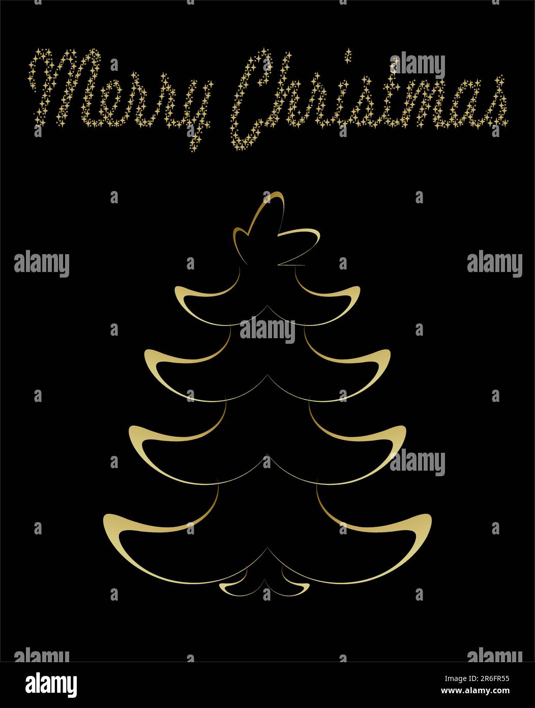 Gold christmas tree. Vector Stock Vector Image & Art - Alamy