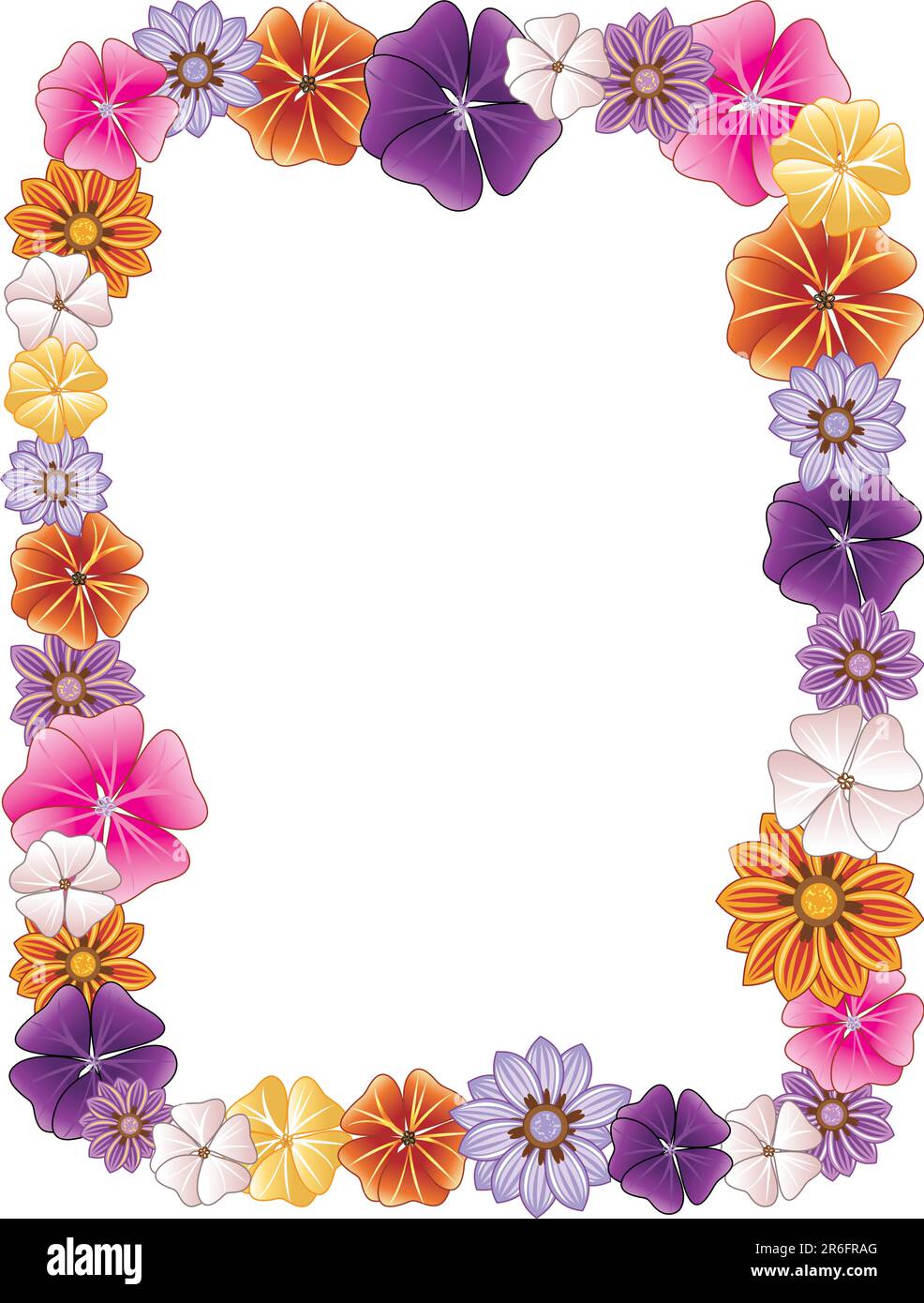Vector illustration of a Flower border Stock Vector Image & Art - Alamy
