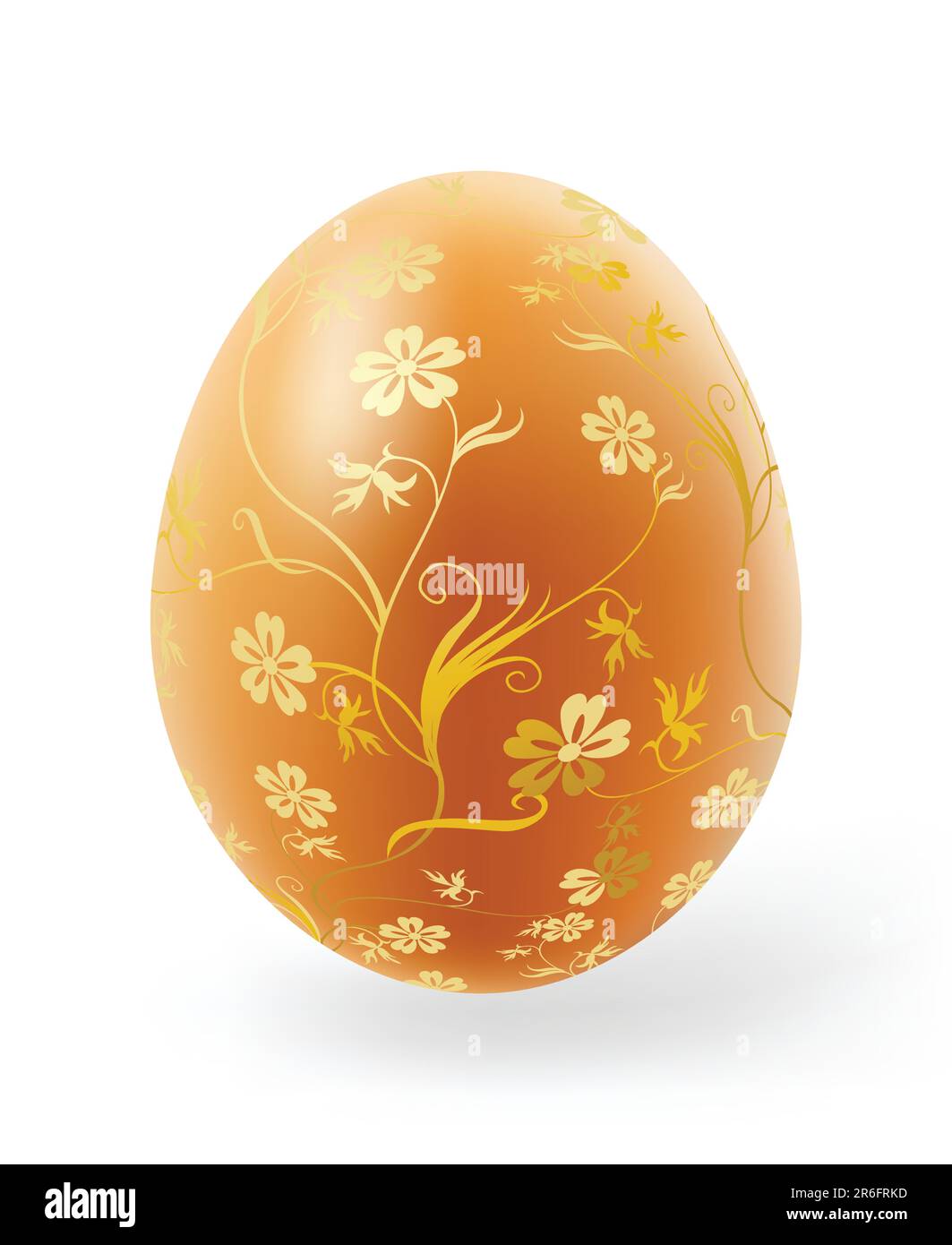 Multi-coloured Easter eggs with decor elements on a white background Stock Vector