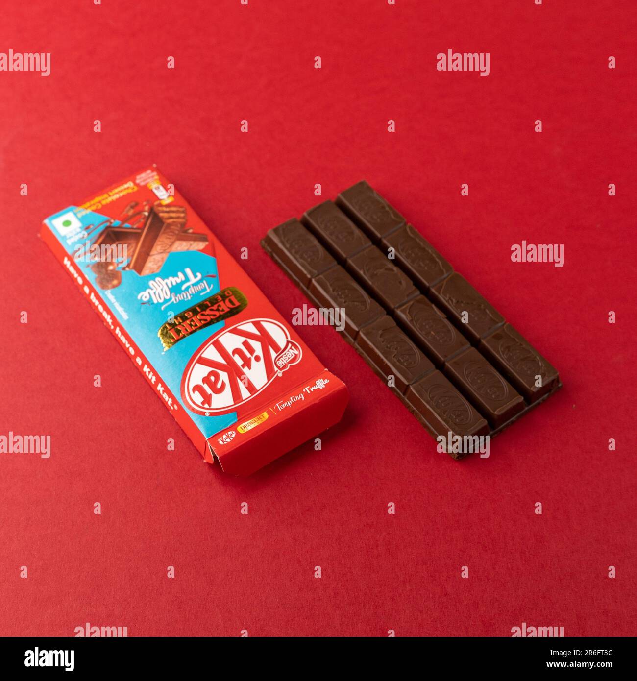 Nestle Caramel KitKat isolated on white background - Kit Kat