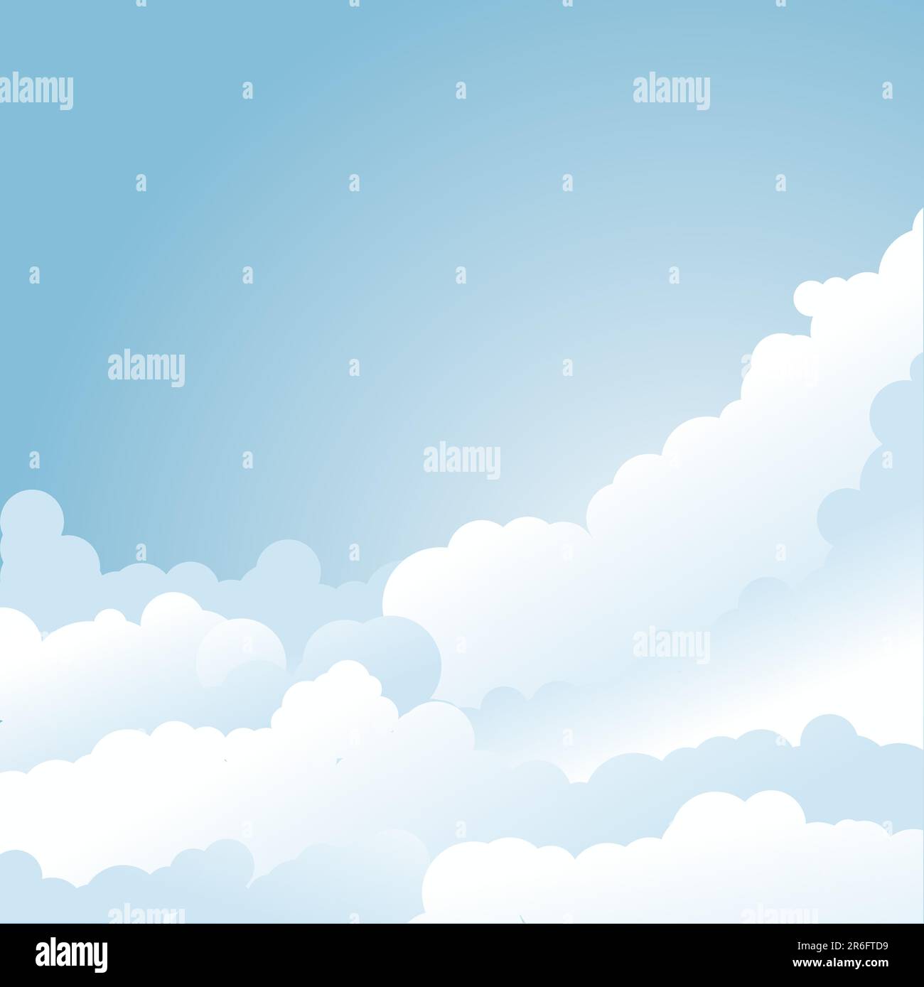 blue sky background with cloud vector illustration Stock Vector Image ...