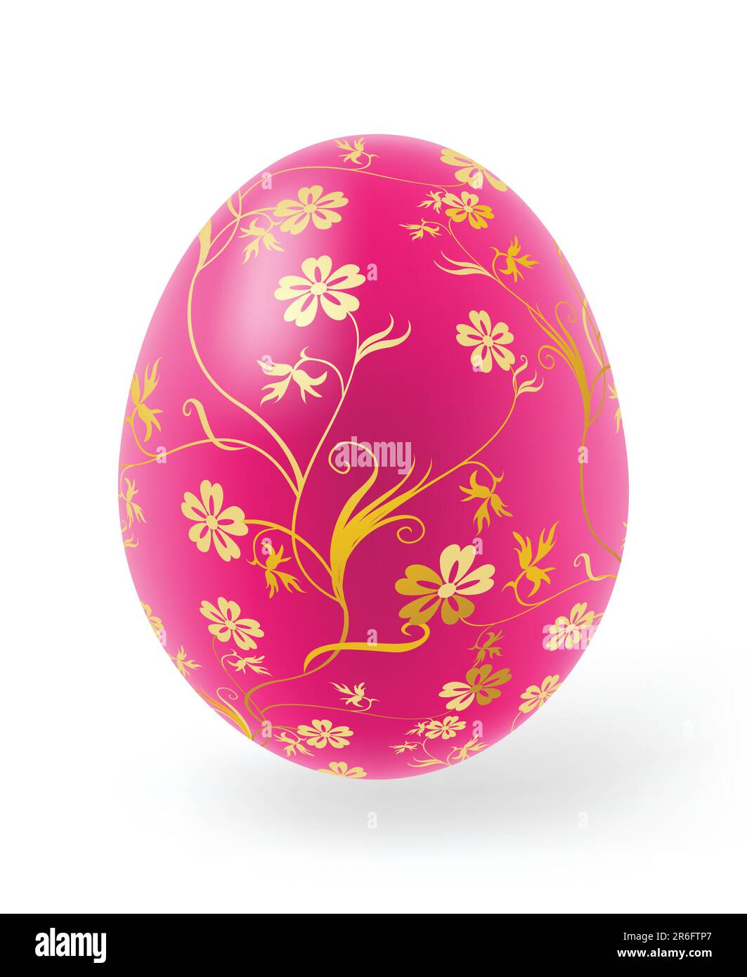 Multi-coloured Easter eggs with decor elements on a white background Stock Vector