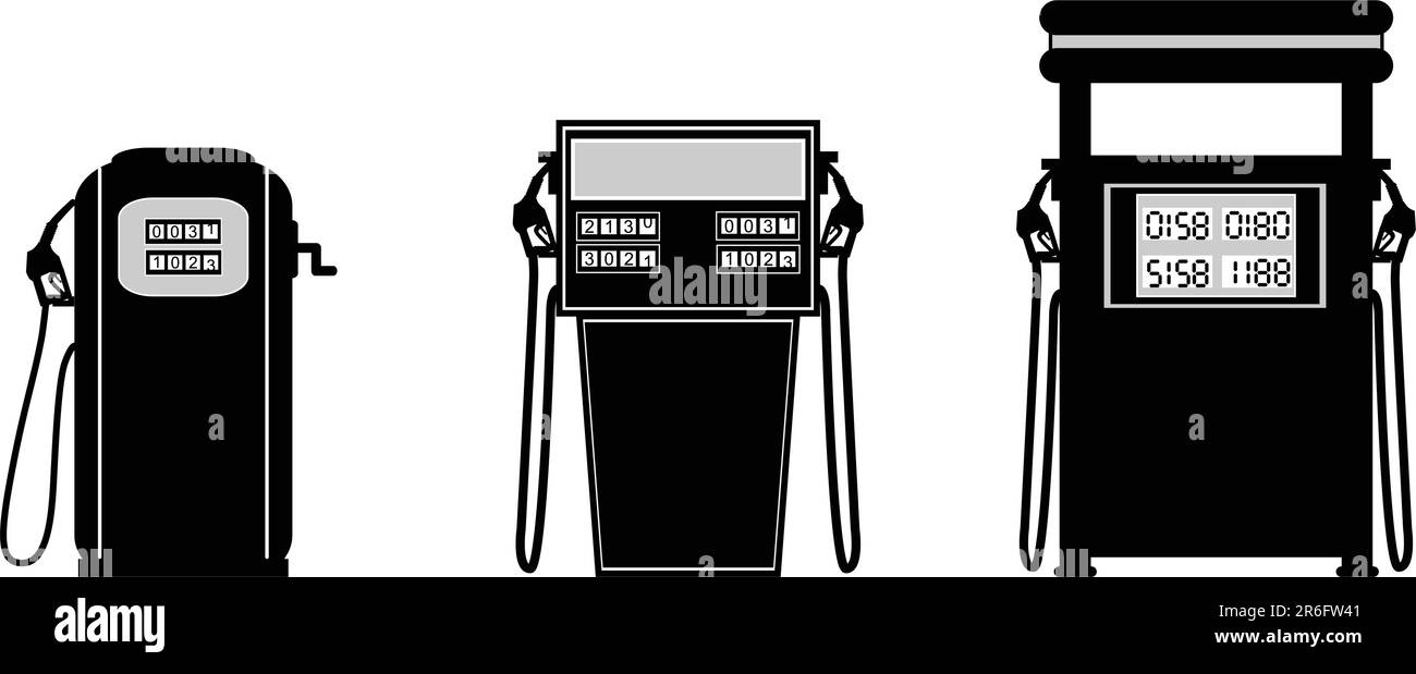 gas pump vector illustration (numbers on the pump can be seen in actual