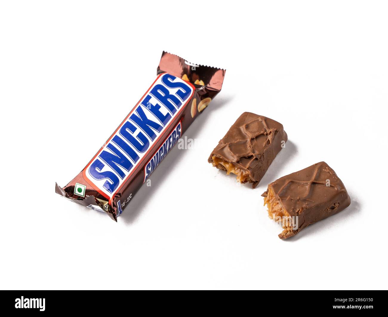 Pastaio Snickers Inida West Bangal, India - May 20, 2023 : Snickers chocolate photos shot on ...