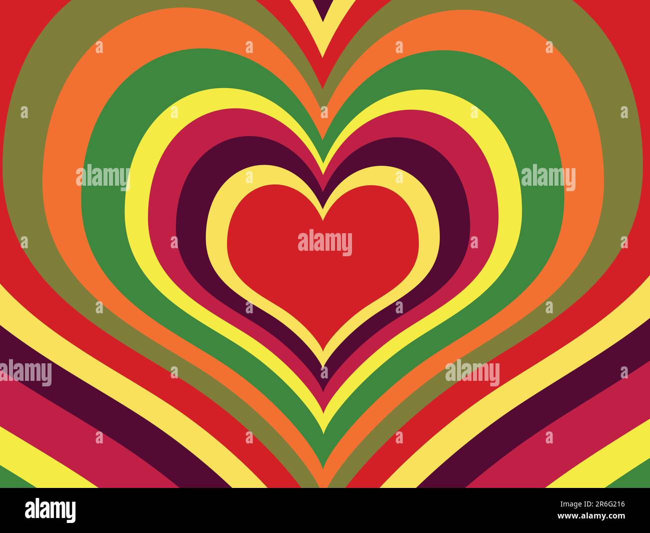 rainbow hearts (vector) - illustrated background Stock Vector Image ...