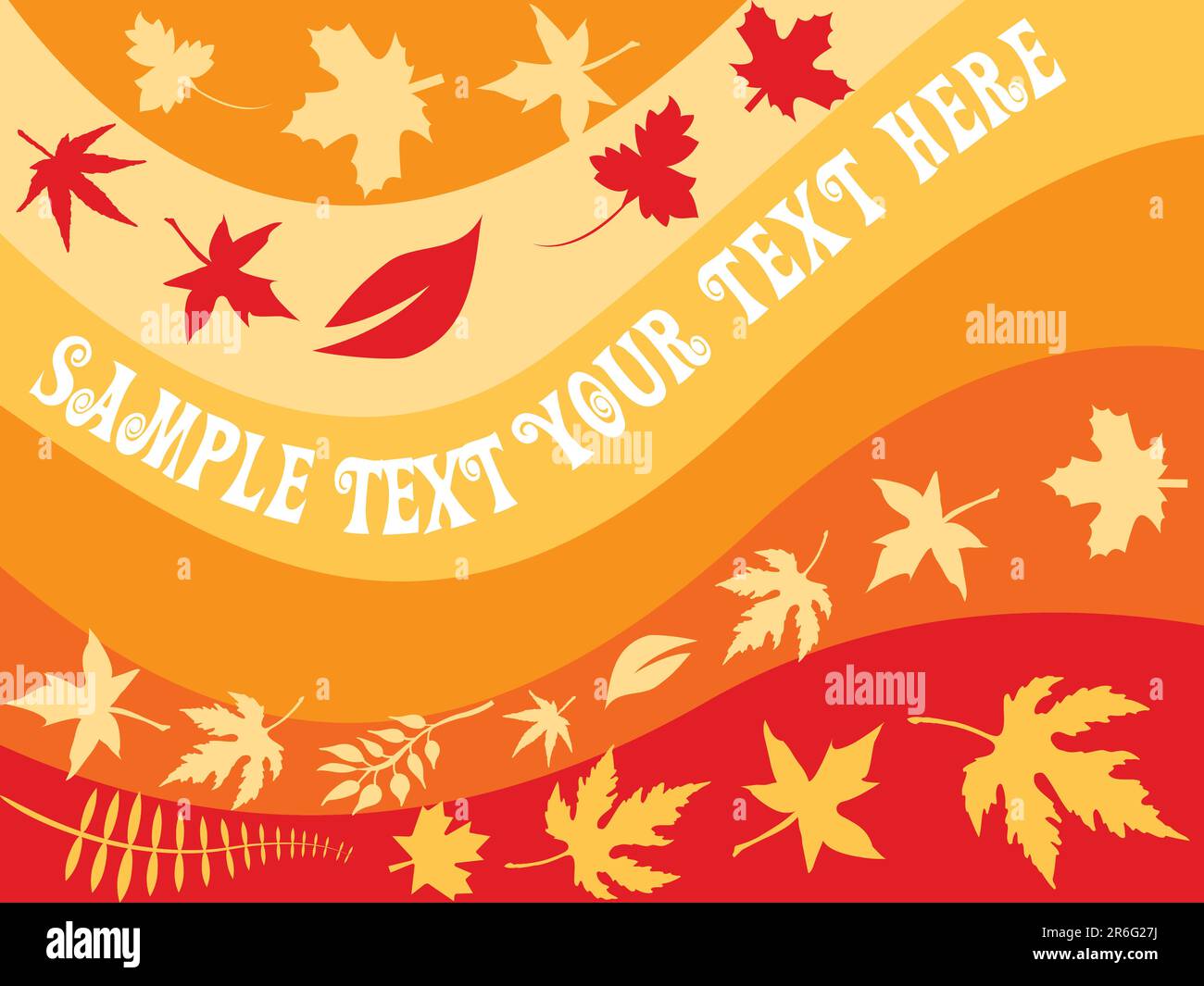Abstract floral background with autumn leaves, vector illustration ...