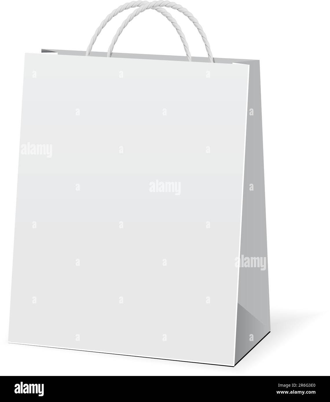 Paper shopping bag with handles outline Royalty Free Vector