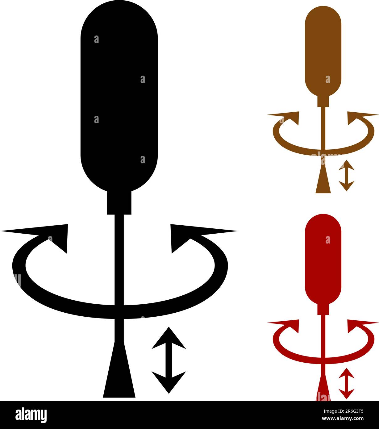 Screwdriver icon set isolated on a white background Stock Vector Image ...