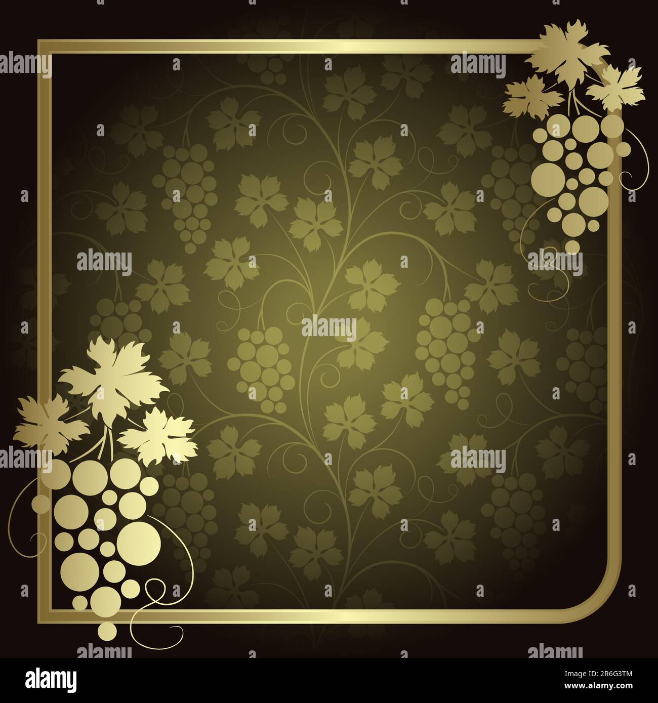 Green background with frame from gold vine Stock Vector Image & Art - Alamy