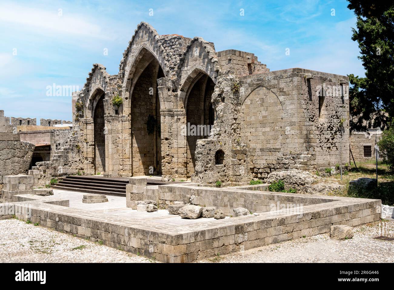 Griechenland, Rhodos-Stadt, Apsiden der ehmaligen Kirche Panagia tou Bourgou (Marienkirche) aus dem 14. Jhd. Stock Photo