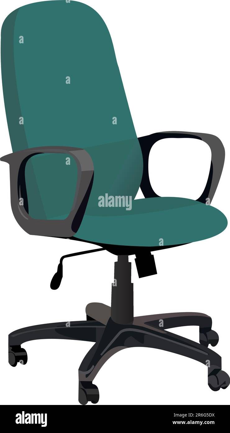 Realistic illustration office armchair vector Stock Vector Image