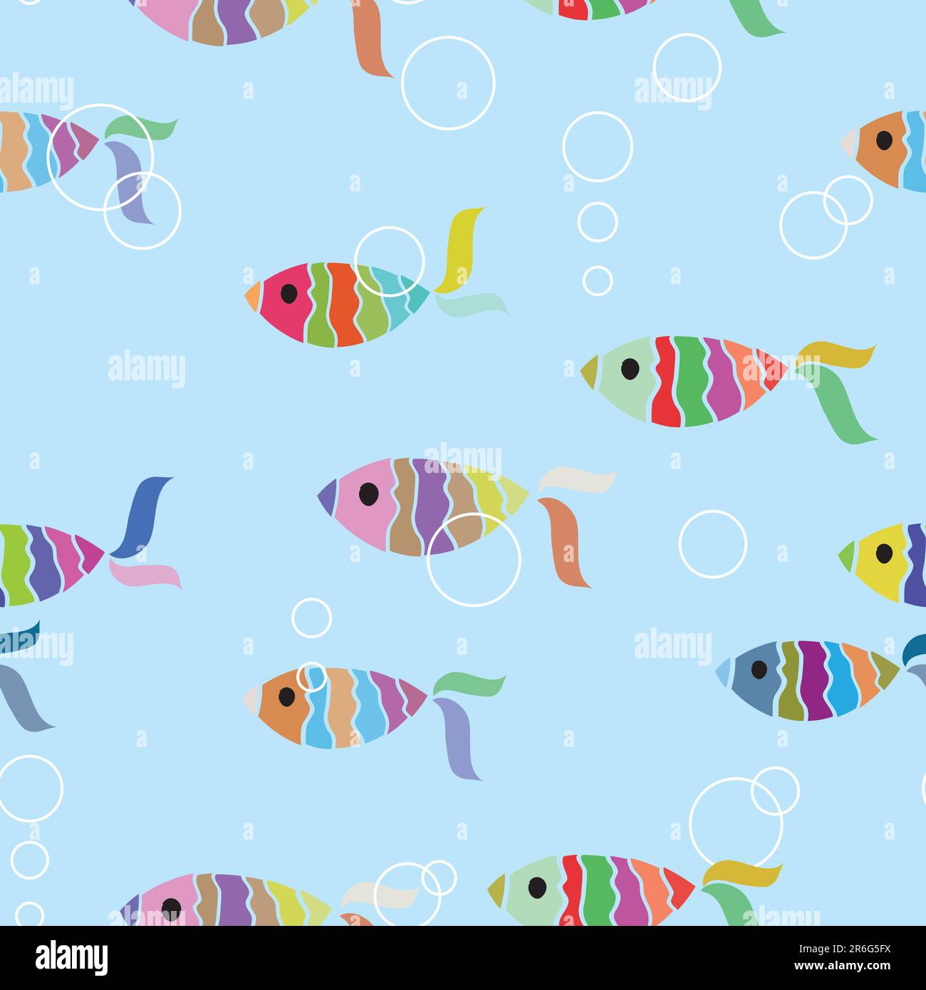 Fish seamless background Stock Vector
