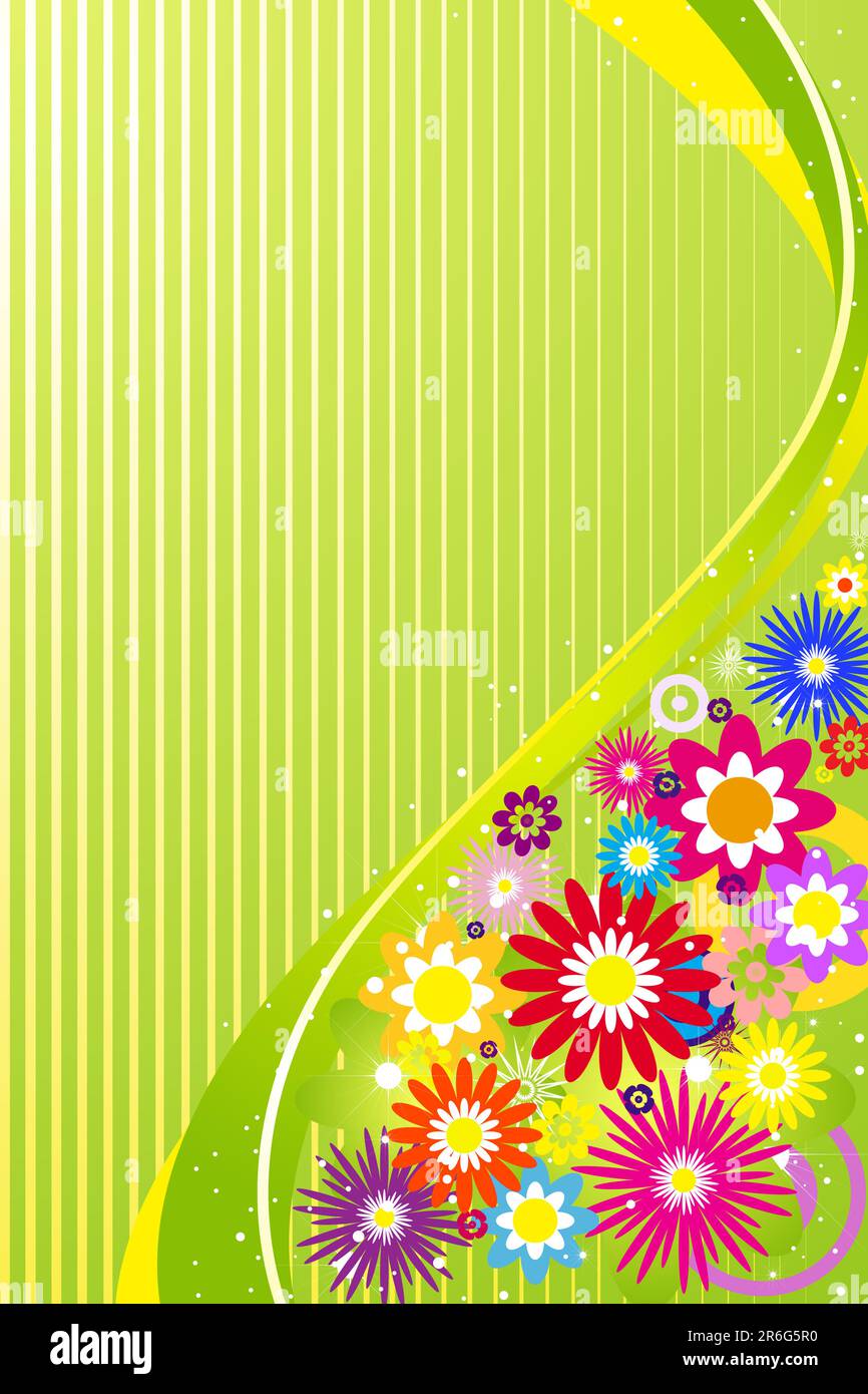 Abstract flowers background with place for your text Stock Vector