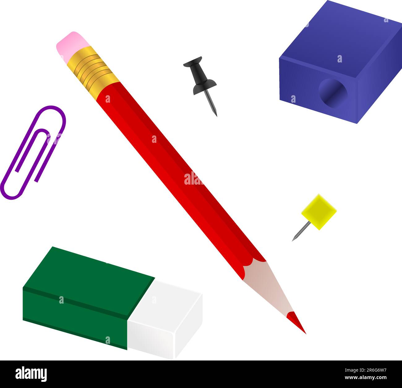 Set of office goods. Vector Stock Vector Image & Art - Alamy