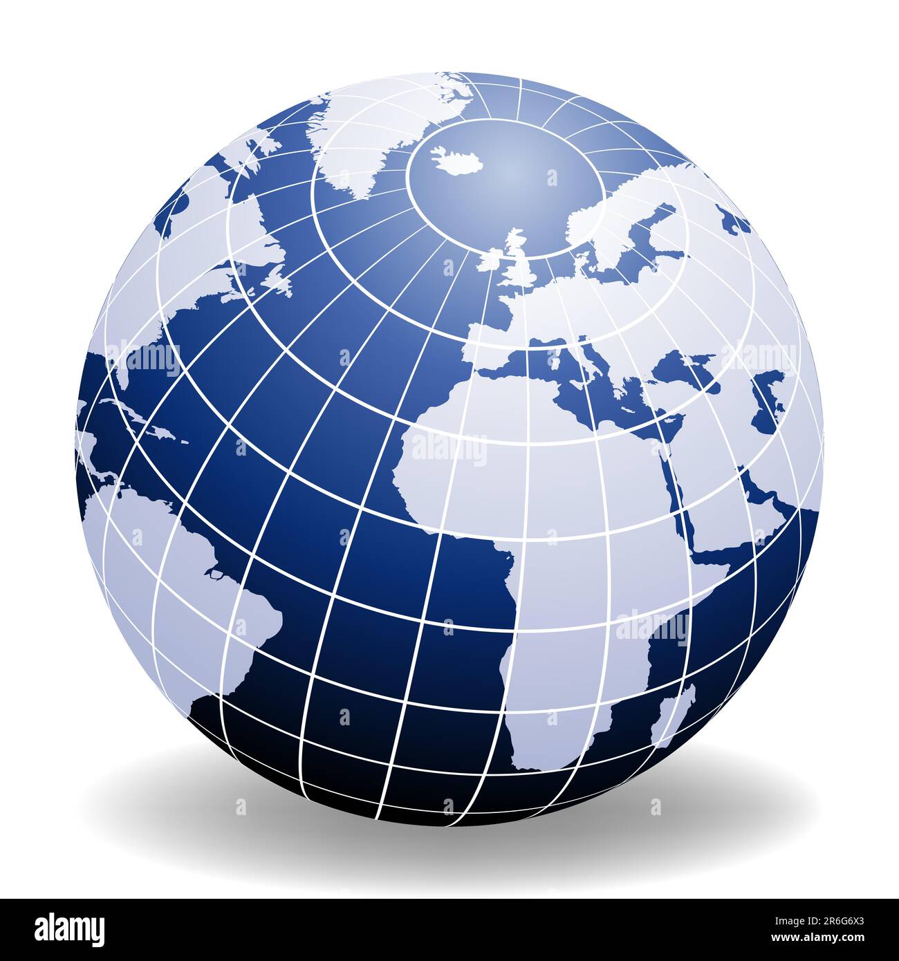 Globe of the World Europe and Africa Stock Vector