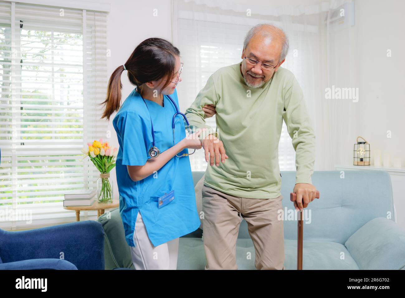 Elderly patient trying stand hi-res stock photography and images - Alamy