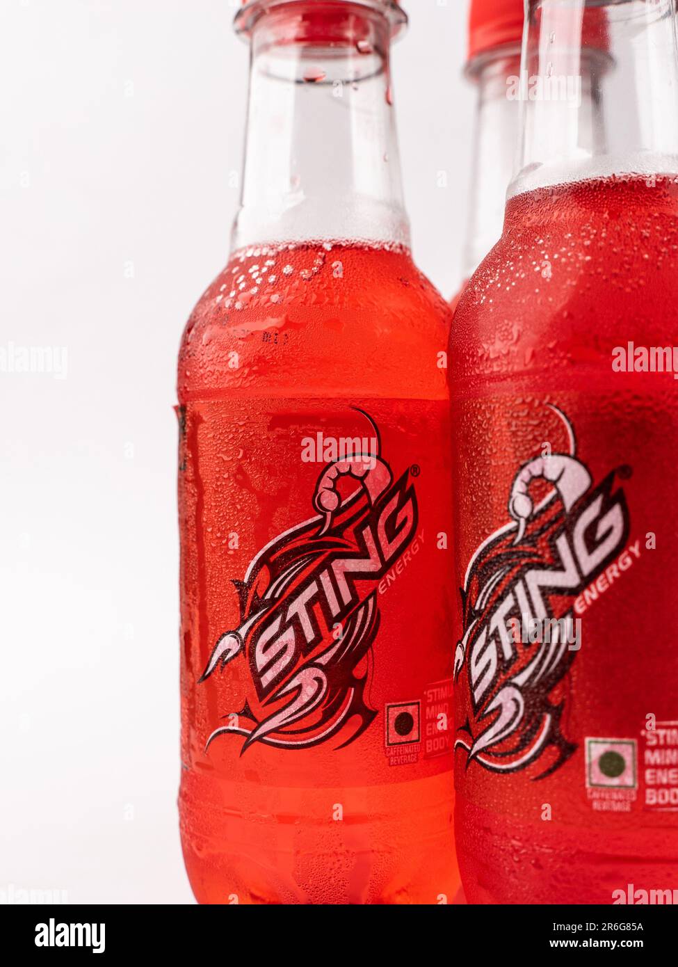 West Bangal, India May 20, 2023 Sting Energy drink isolated stock