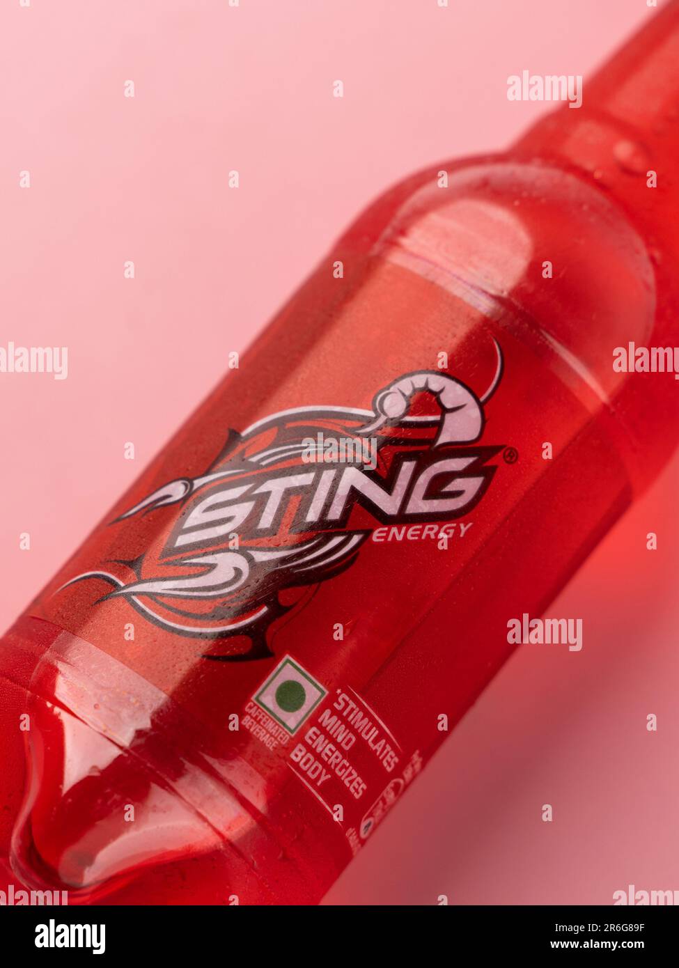 West Bangal, India May 20, 2023 Sting Energy drink isolated stock