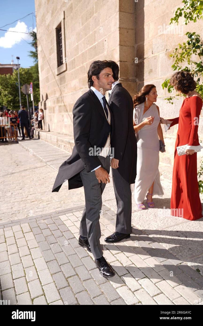 Avila, Spain. 09th June, 2023. Boda de Blanca Sainz y Guillermo Comenge en  Avila Carlos Sainz Jr wedding of Blanca Sainz and Guillermo Comenge in  Cebreros (Avila) on Friday, 9 June 2023.