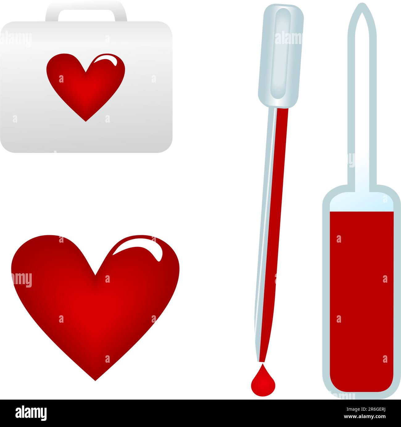medical test-tube with blood sample. Vector Stock Vector Image & Art ...