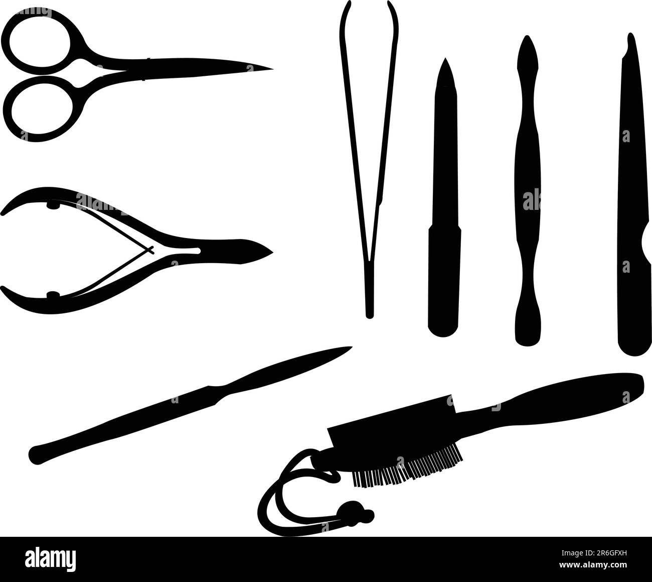 Manicure and chiropody tools vector collection. Vector Stock Vector