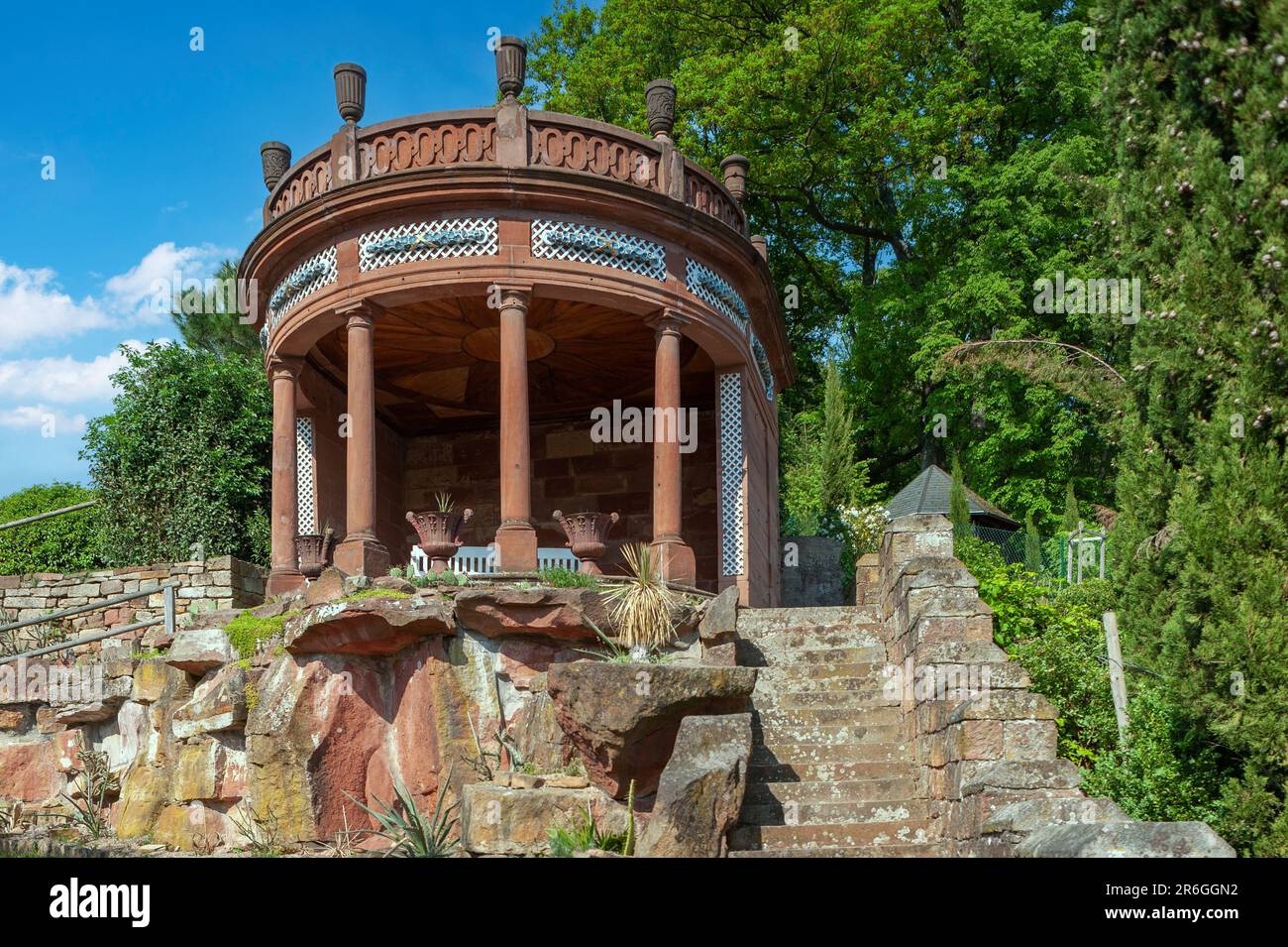 Temple of sun in Botanical Garden, Gleisweiler, Palatinate, Rhineland-Palatinate, Germany, Europe Stock Photo