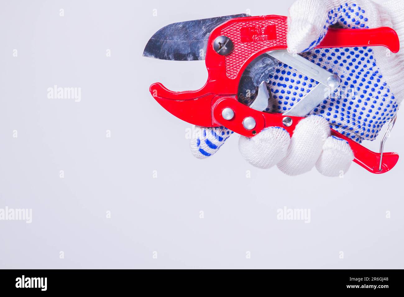 Tools for soldering water pipes. Pipe elements and tools for connecting water pipes Stock Photo