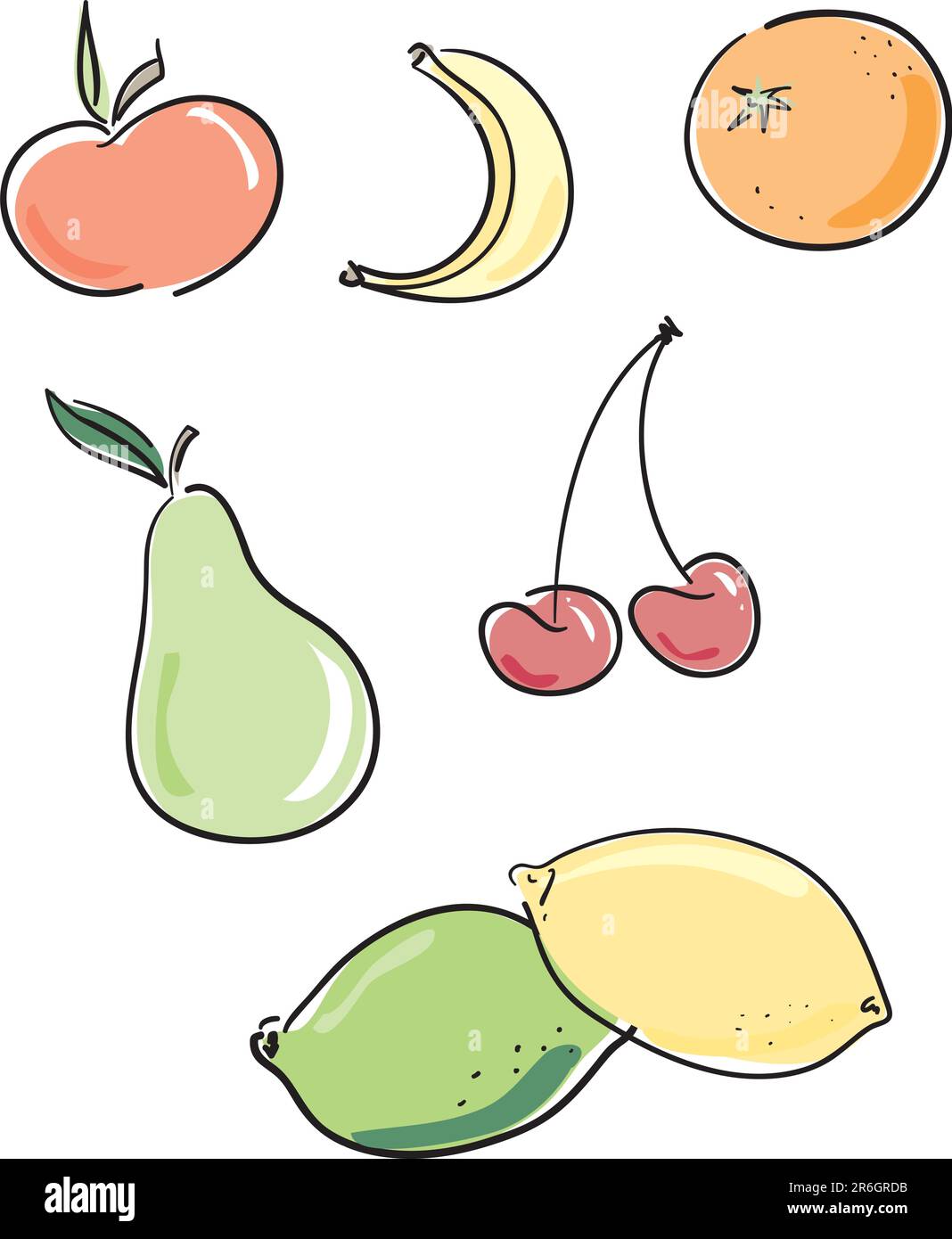 Collection of fruits, vector based Stock Vector Image & Art - Alamy
