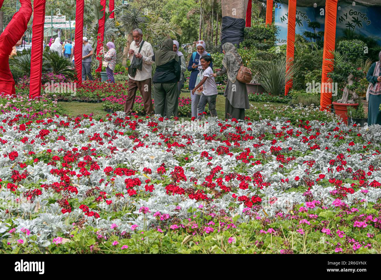 Cairo, Egypt. 3rd June, 2023. People visit the Spring Flowers