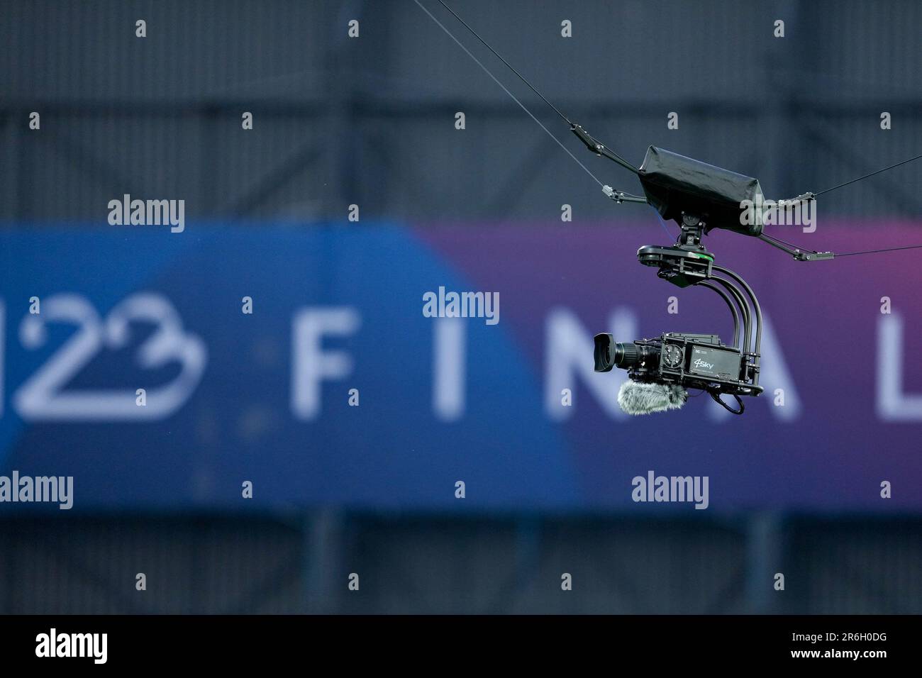 Istanbul, Turkey. 09th June, 2023. Spidercam over the pitch during