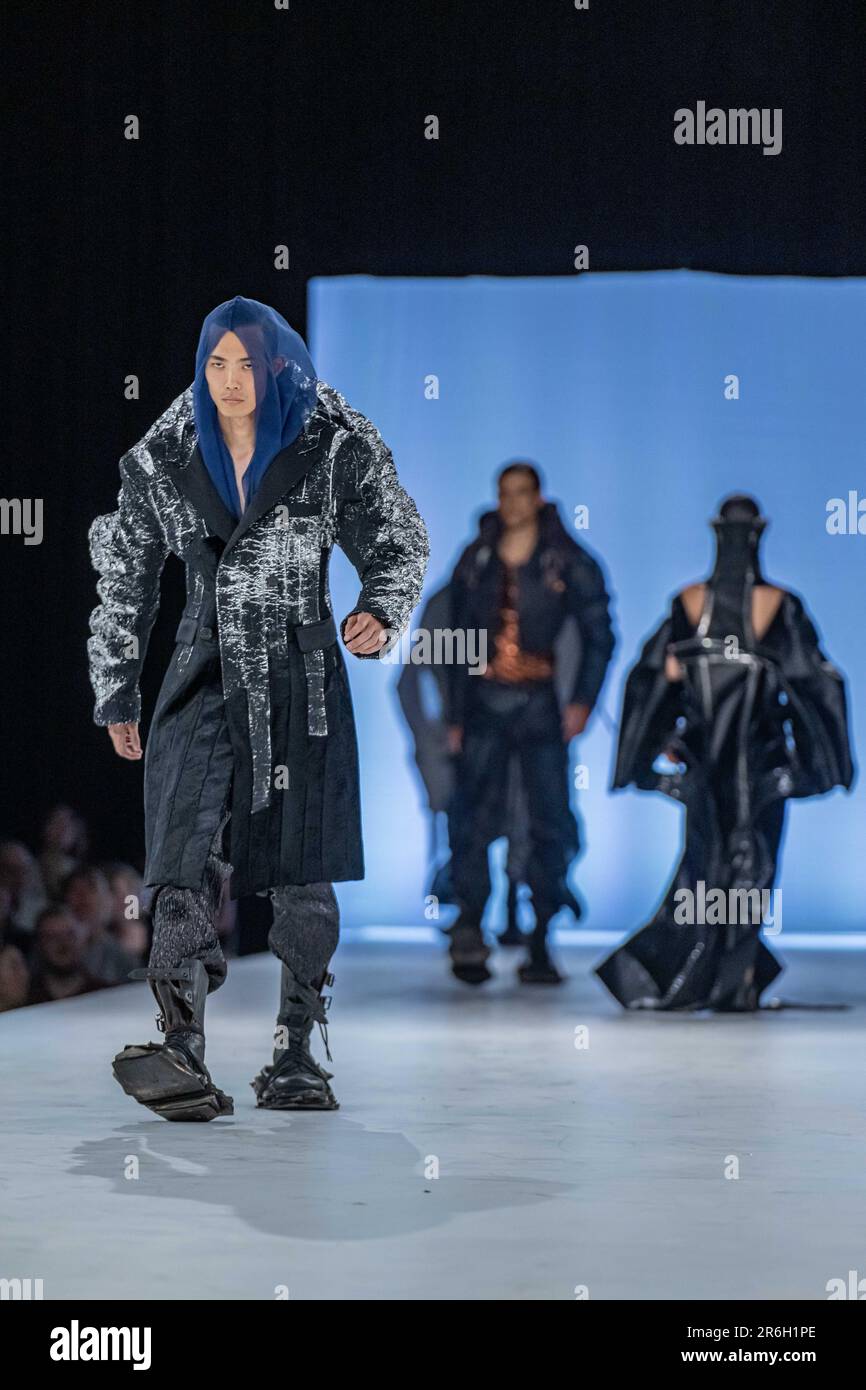 Antwerp, Belgium. 09th June, 2023. Designer clothes are