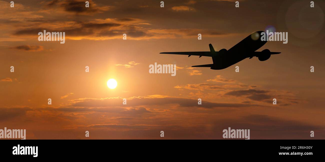 Night sky plane take off hi-res stock photography and images - Alamy
