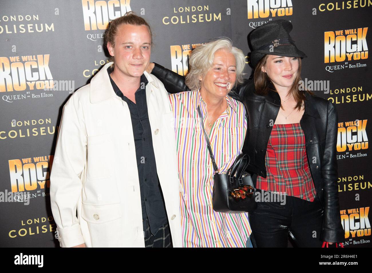 London, UK. Basil Eidenbenz, Emma Thompson and Gaia Wise at a Gala