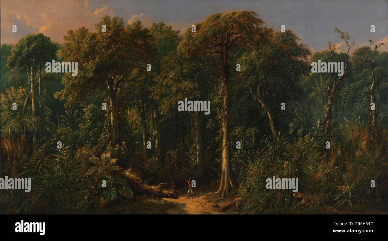 Javanese Jungle. Date: ca. 1860. Oil on canvas mounted on fiberboard ...