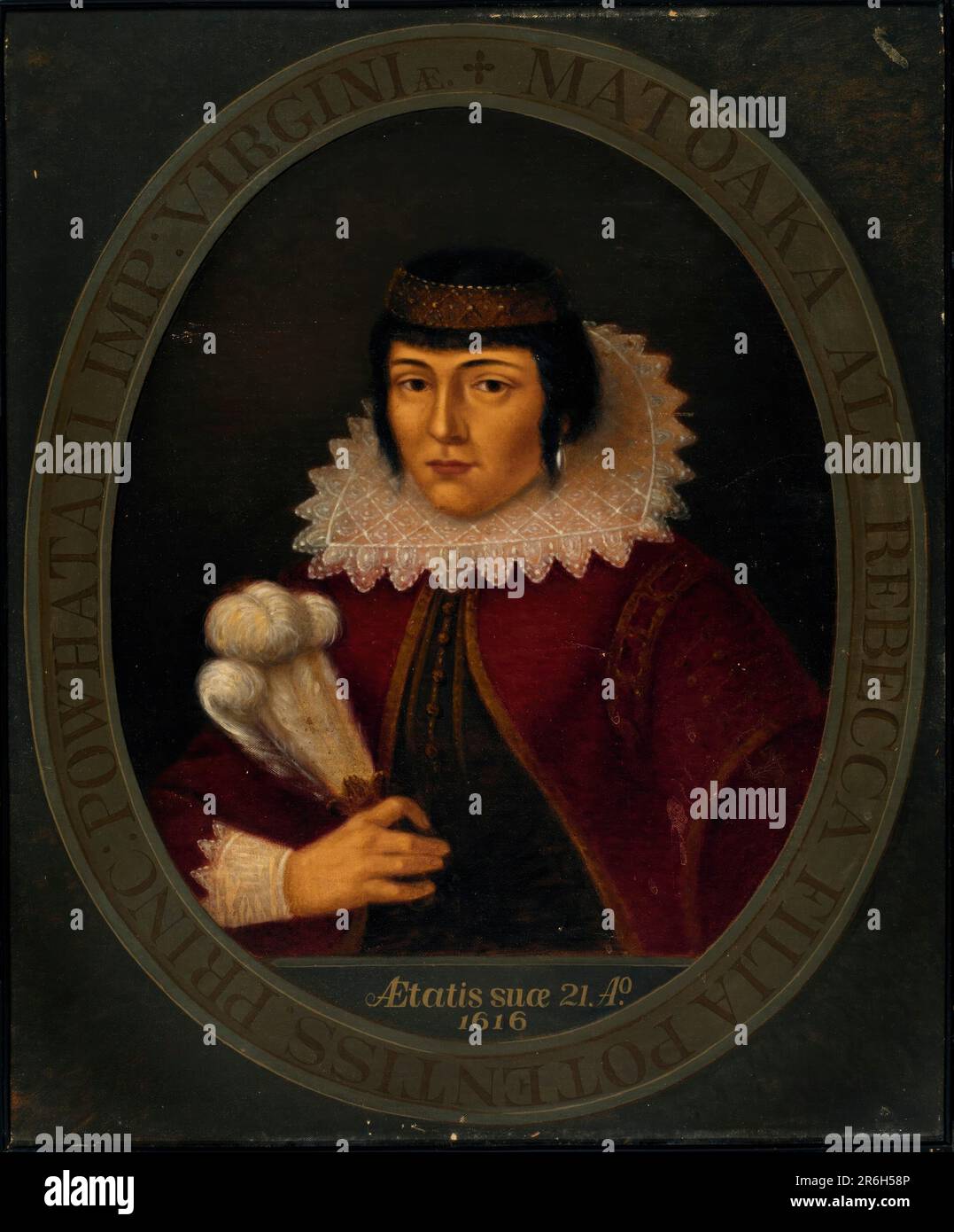 Pocahontas. oil on canvas. Date: ca. 1890. Museum: Smithsonian American Art Museum. Stock Photo