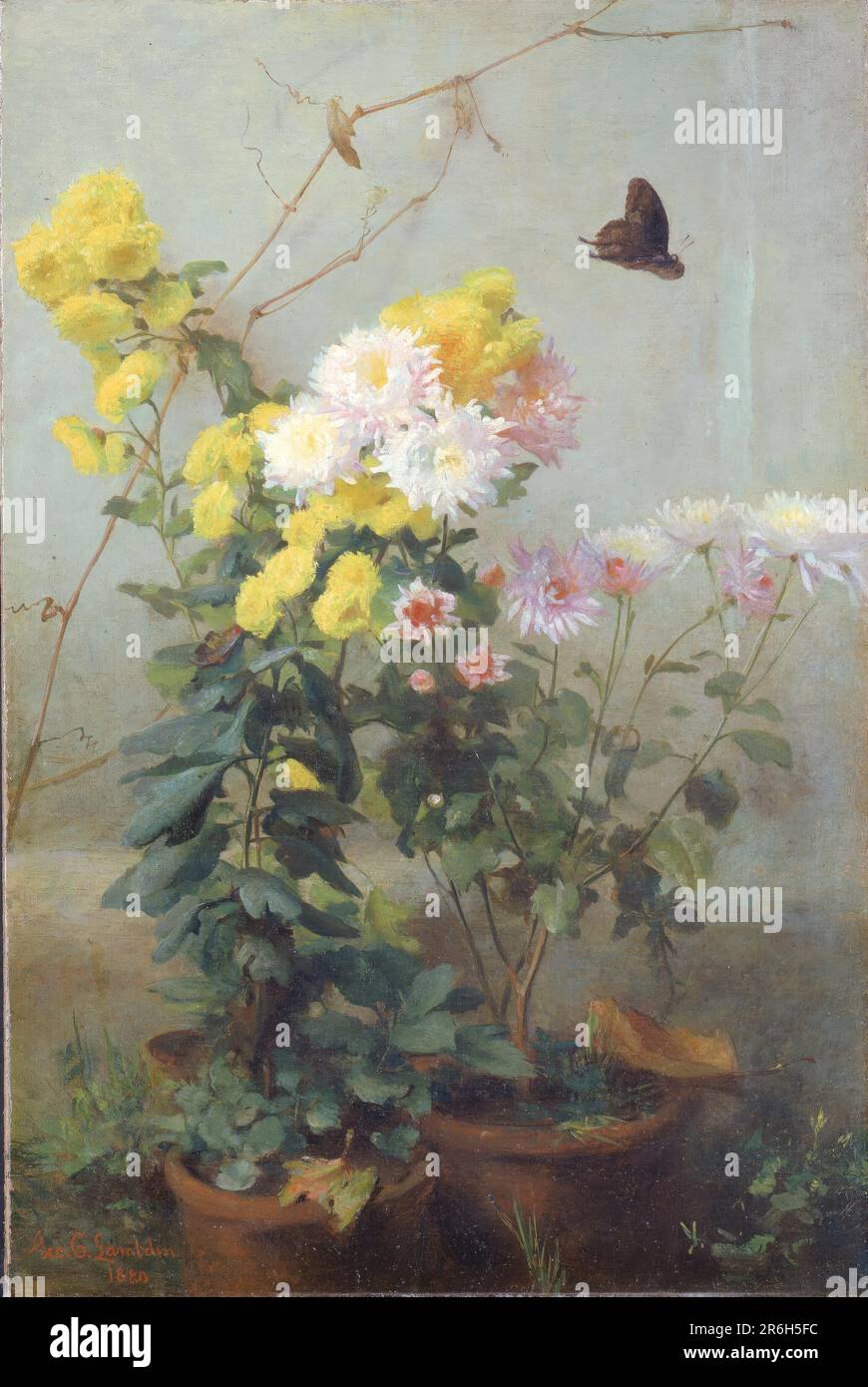 Autumn Sunshine. Date: 1880. oil on canvas. Museum: Smithsonian American Art Museum. Stock Photo