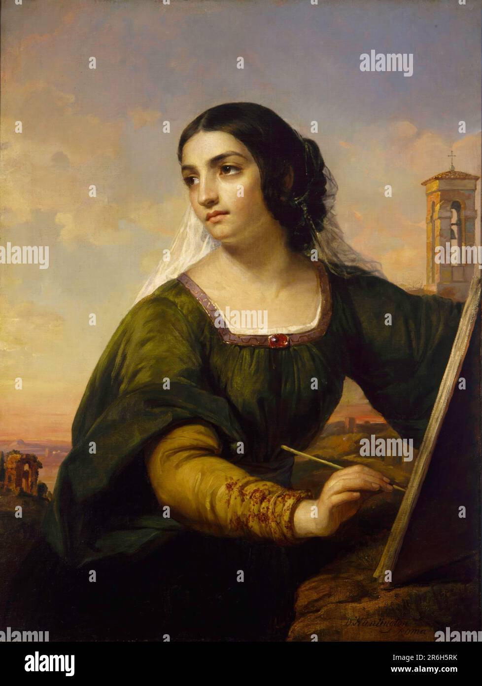 Italy. Date: 1843. oil on canvas. Museum: Smithsonian American Art Museum. Stock Photo