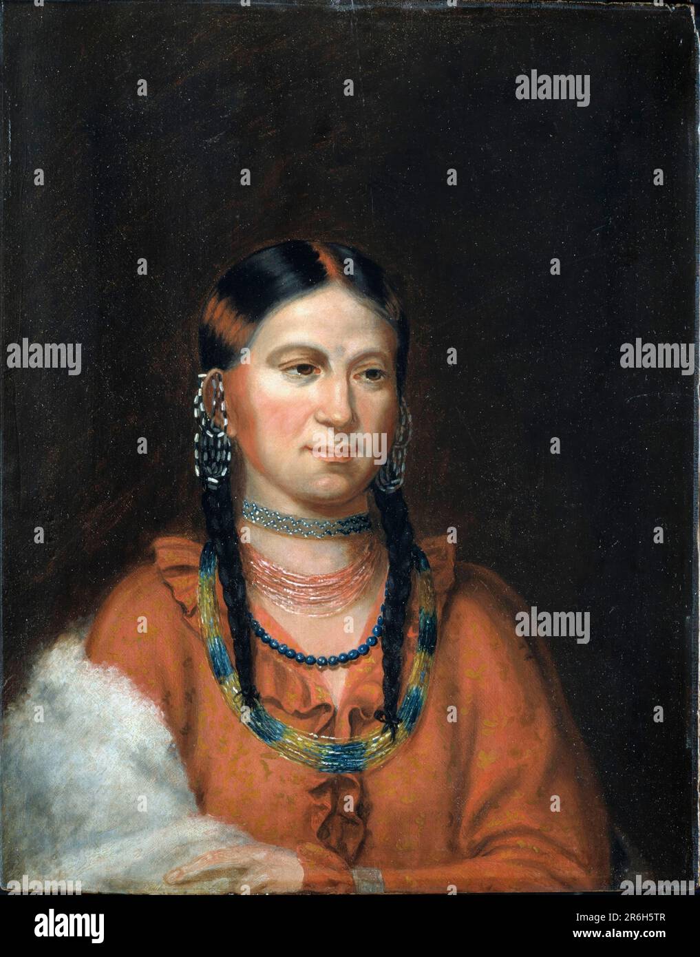 Little Eagle, "Wadbendeba". Date 1822. oil on wood. Museum