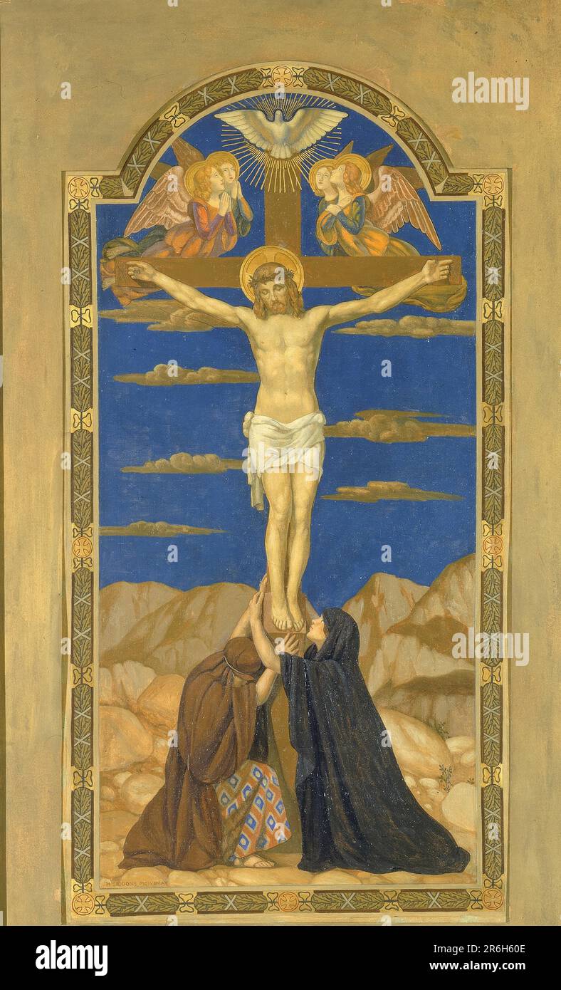 Crucifixion. oil on canvas. Date: 1915-1925. Museum: Smithsonian American Art Museum. Stock Photo