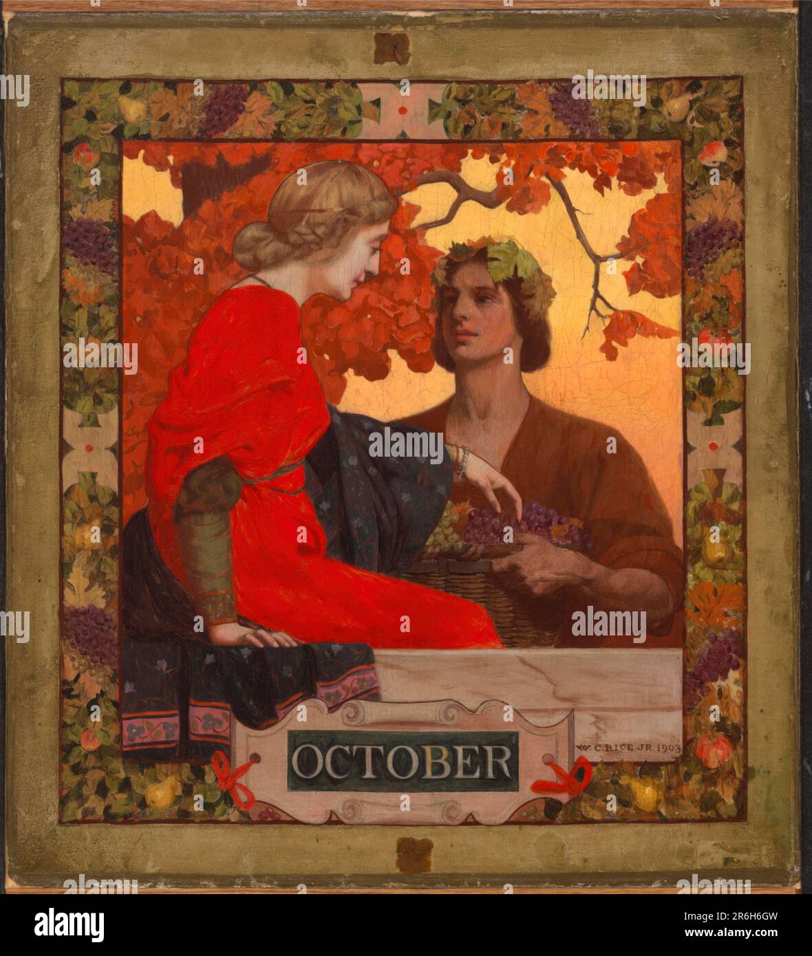 October (cover illustration for Harper's Magazine). oil on canvas. Date: 1903. Museum: Smithsonian American Art Museum. Stock Photo