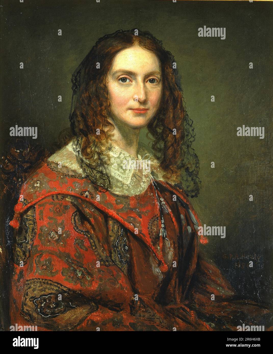 Mrs. Thomas B. Bryan. oil on canvas. Date: 1856. Museum: Smithsonian American Art Museum. Stock Photo