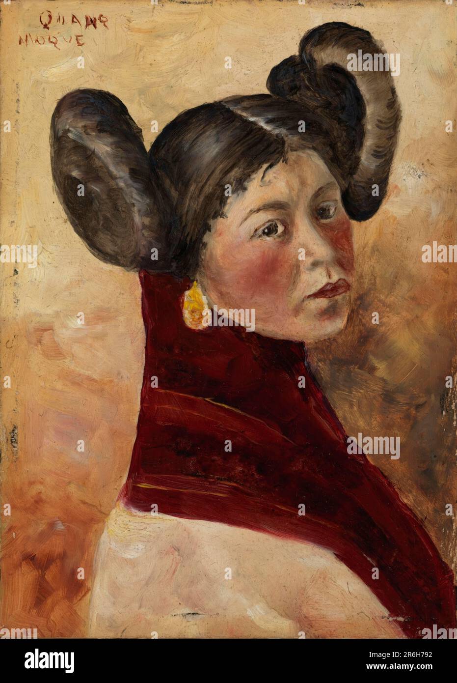 Quanq. oil on paper. Date: 1898. Museum: Smithsonian American Art Museum. Quang. Stock Photo