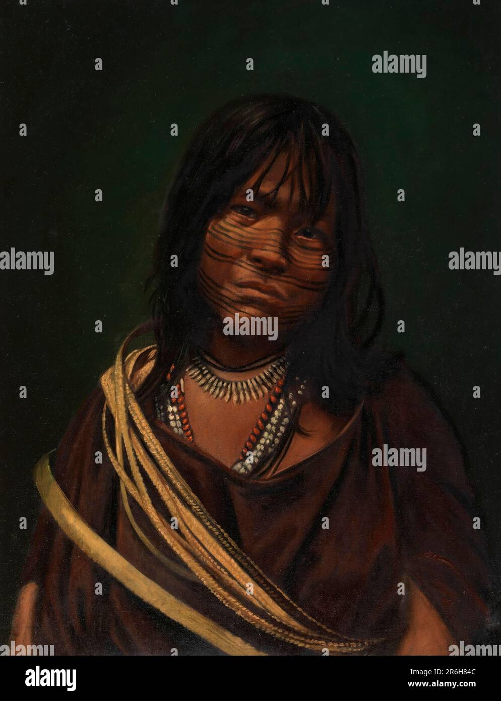 Campa Indian. oil on canvas. Date: ca. 1890-1892. Museum: Smithsonian American Art Museum. Stock Photo