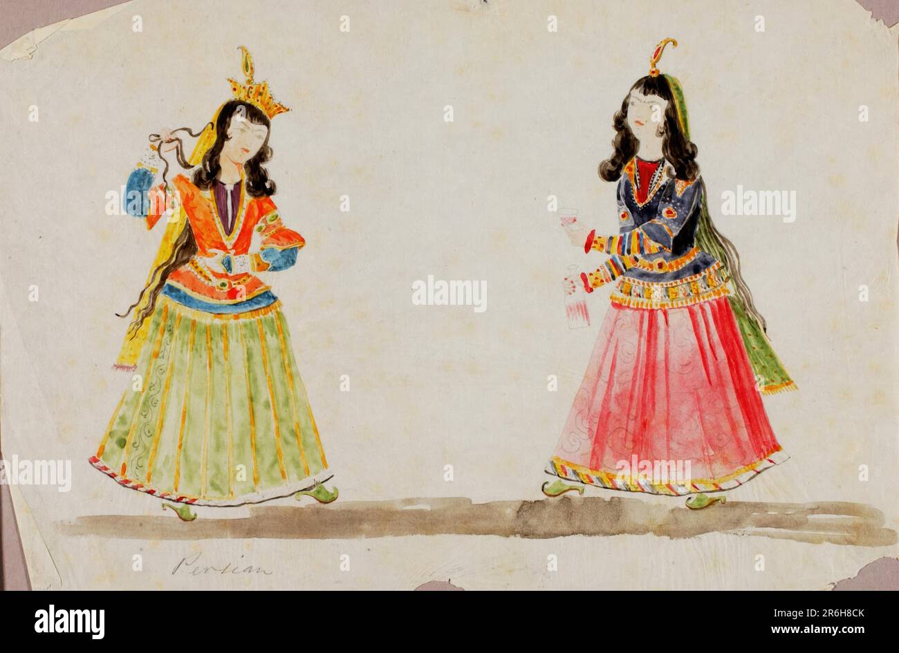 Persian Women. Date: n.d. watercolor and pencil on paper. Museum: Smithsonian American Art Museum. Stock Photo