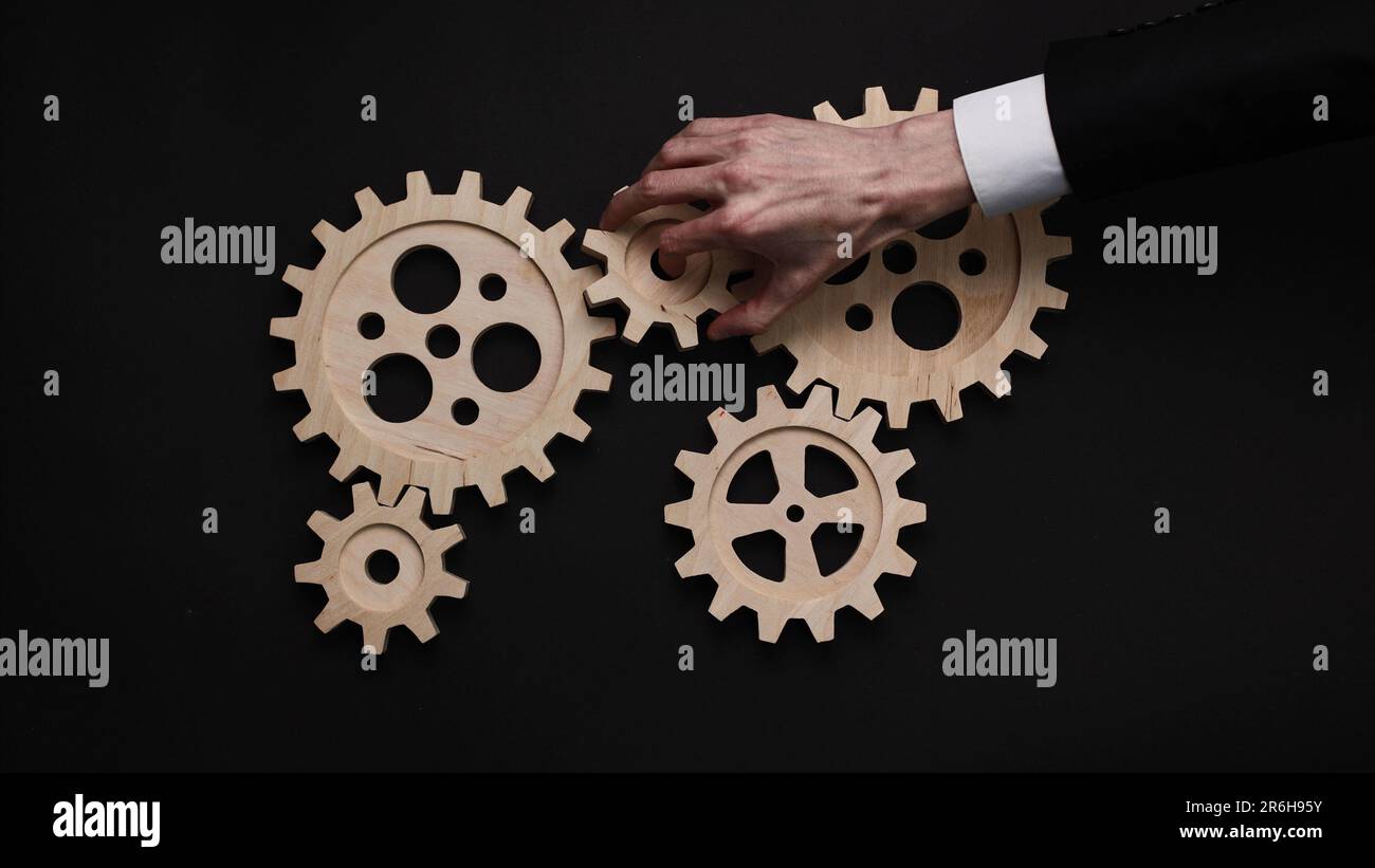 Gears team work collaboration hi-res stock photography and images - Alamy