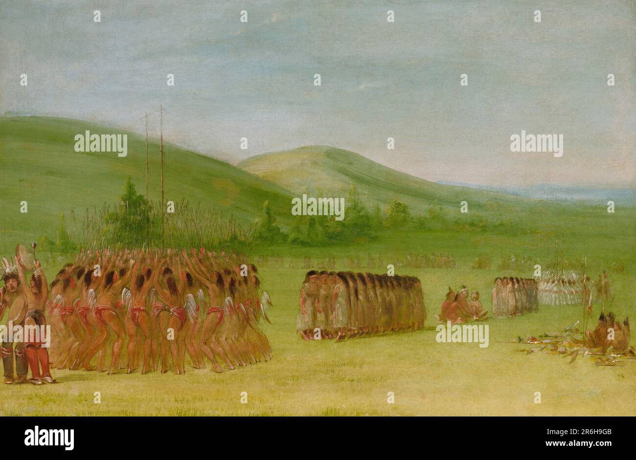 Ballplay Dance, Choctaw. oil on canvas. Date 18341835. Museum