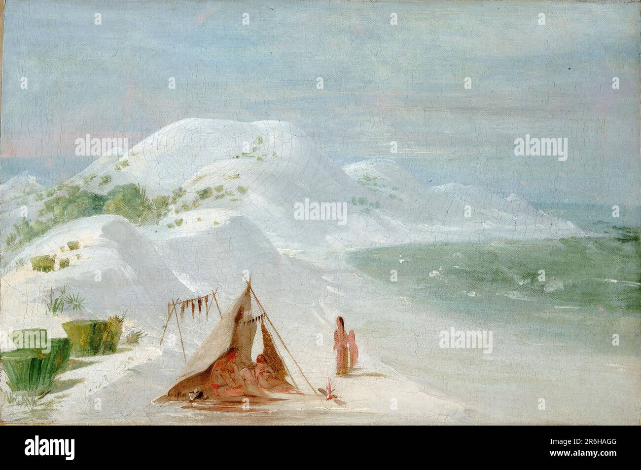 White Sand Bluffs, on Santa Rosa Island, Near Pensacola. oil on canvas. Date 18341835. Museum