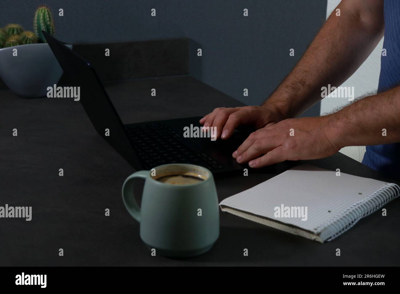 Hands typing keyboard man hi-res stock photography and images - Alamy